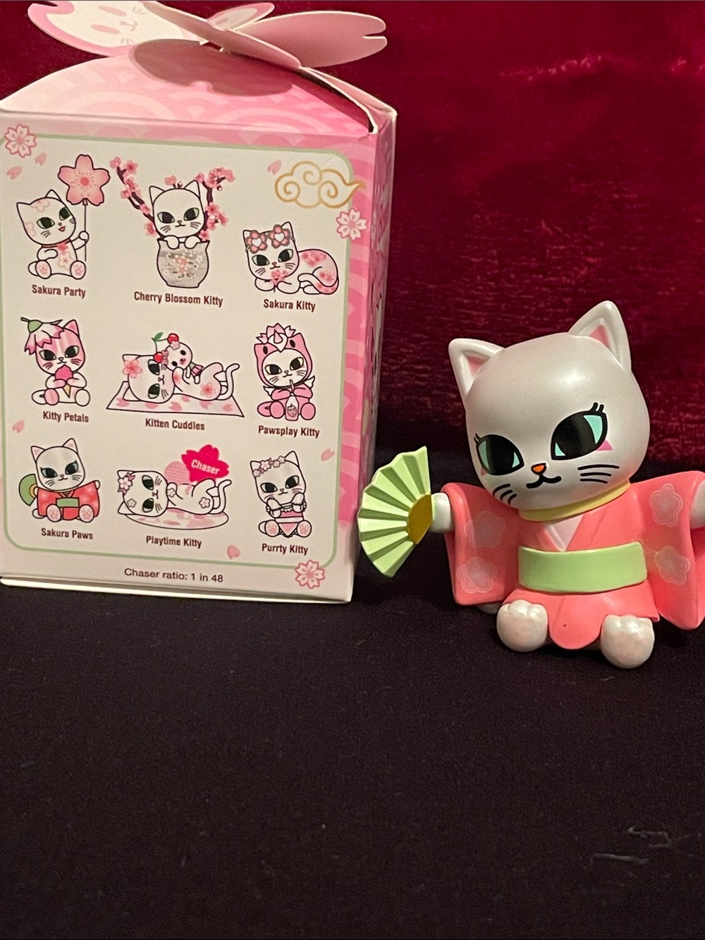 tokidoki Cherry Blossom Cat Vinyl Figure - Pink Kimono & Mint Obi - Picture 6 of 6